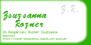 zsuzsanna rozner business card